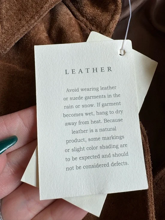 Coldwater Creek Women's Brown Suede Button-Front Jacket Size L NWT - Picture 8 of 14